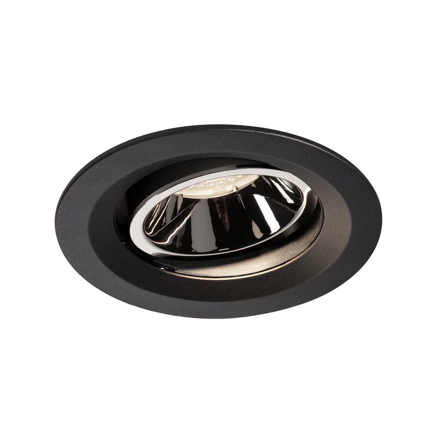 SLV NUMINOS DL M, Indoor LED Deckeneinbauleuchte schwarz/chrom 4000K 20° kardanisch dreh- und schwenkbar