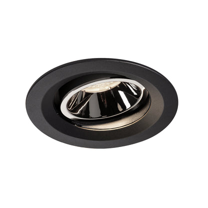 SLV NUMINOS DL M, Indoor LED Deckeneinbauleuchte schwarz/chrom 4000K 55° kardanisch dreh- und schwenkbar