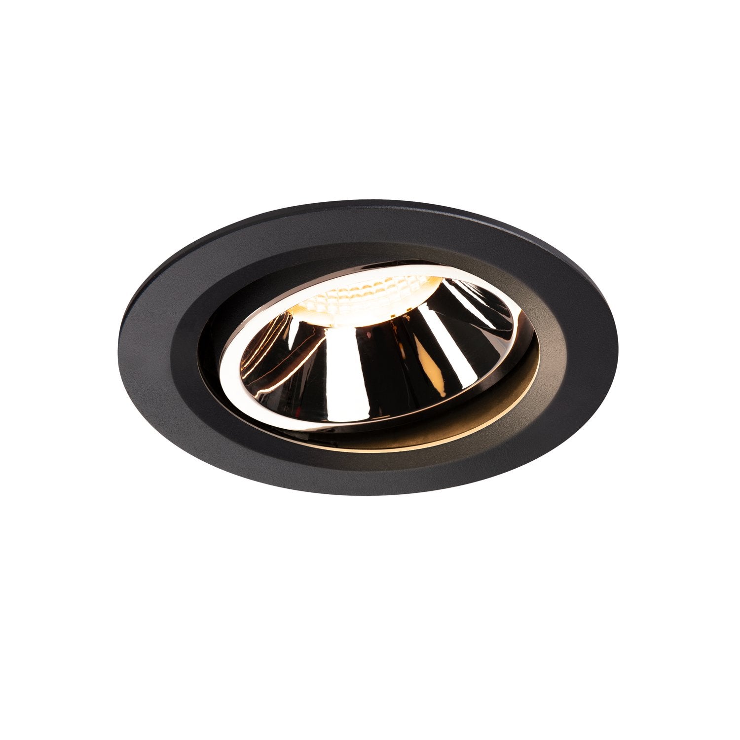 SLV NUMINOS DL L, Indoor LED Deckeneinbauleuchte schwarz/chrom 3000K 20° kardanisch dreh- und schwenkbar