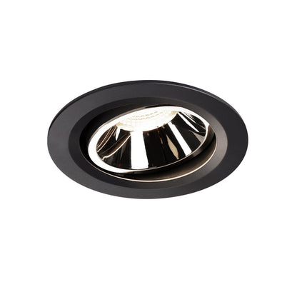 SLV NUMINOS DL L, Indoor LED Deckeneinbauleuchte schwarz/chrom 4000K 20° kardanisch dreh- und schwenkbar