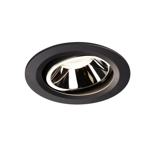 SLV NUMINOS DL L, Indoor LED Deckeneinbauleuchte schwarz/chrom 4000K 20° kardanisch dreh- und schwenkbar
