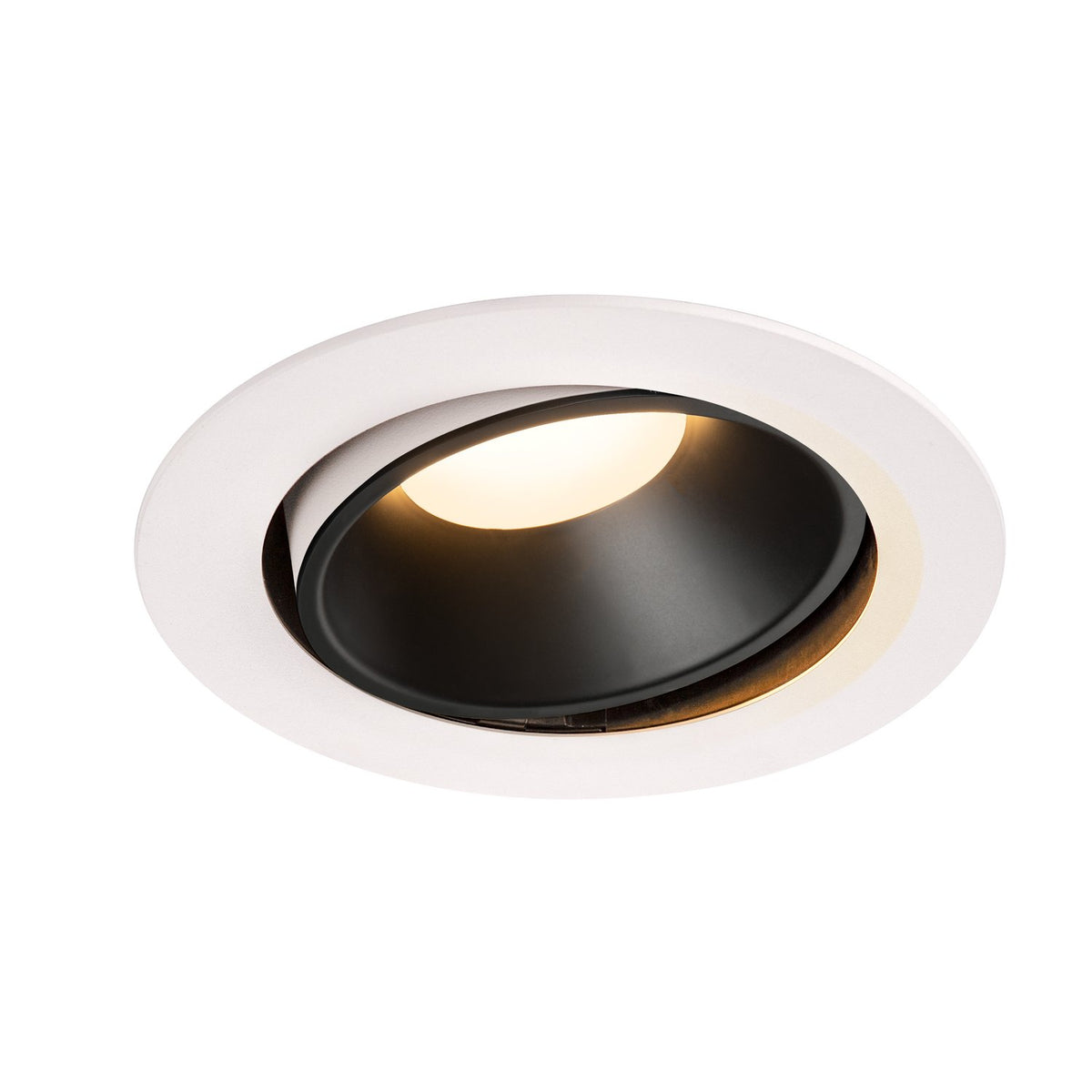 SLV NUMINOS DL XL, Indoor LED Deckeneinbauleuchte weiß/schwarz 3000K 55° kardanisch dreh- und schwenkbar