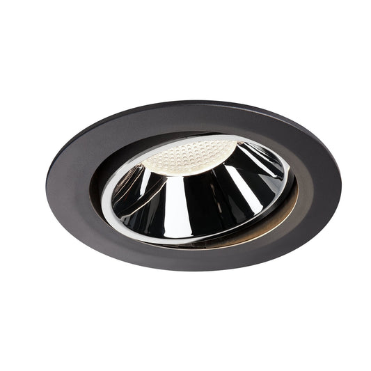 SLV NUMINOS DL XL, Indoor LED Deckeneinbauleuchte schwarz/chrom 4000K 20° kardanisch dreh- und schwenkbar