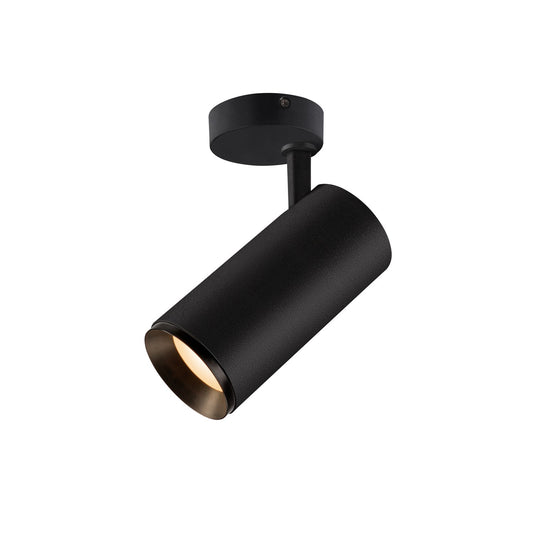 SLV NUMINOS SPOT PHASE L, Indoor LED Deckenaufbauleuchte schwarz/schwarz 3000K 60°