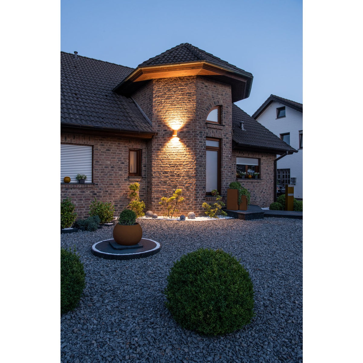SLV RUSTY© UP/DOWN WL, Outdoor LED Wandaufbauleuchte rund rost CCT switch 3000/4000K