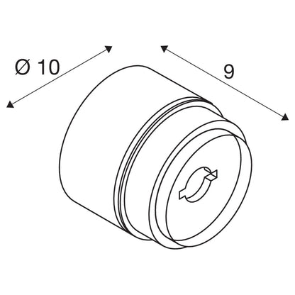 SLV MANA BASIS WL, Indoor LED Wandaufbauleuchte rund anthrazit CCT switch 2700/3000K