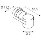 SLV OCULUS CW, Indoor LED Wand- und Deckenaufbauleuchte schwarz DIM-TO-WARM 2000-3000K