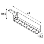 SLV 3~ SIGHT MOVE, 3 Phasen System Leuchte weiß 4000K