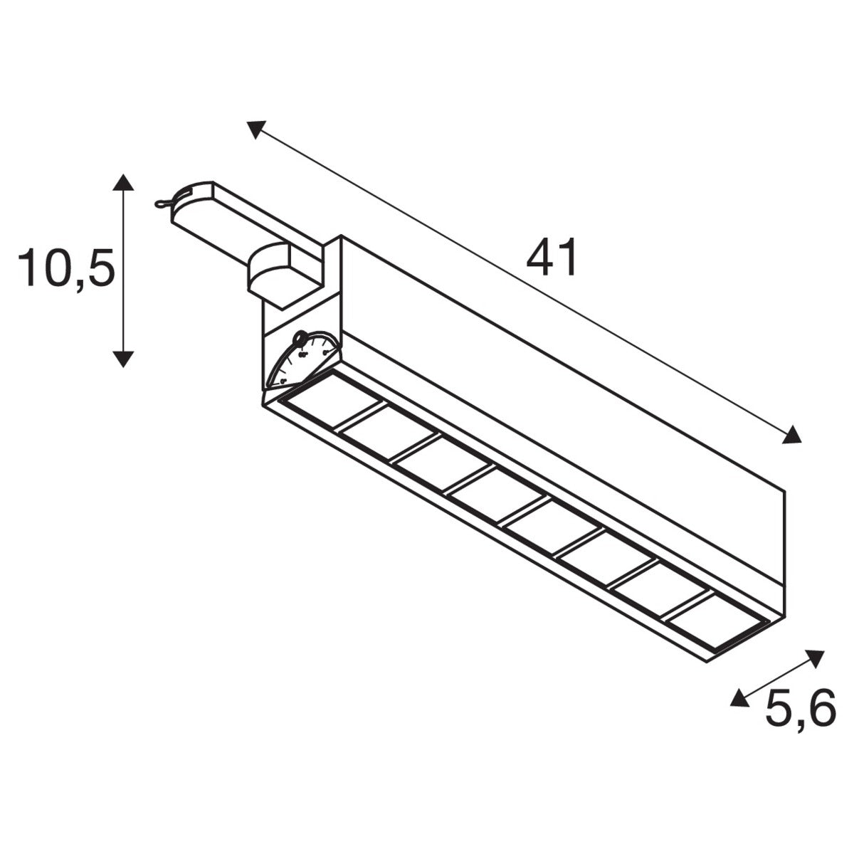 SLV 3~ SIGHT MOVE, 3 Phasen System Leuchte weiß 4000K