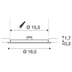 SLV SENSER 18 DL, Indoor LED Deckeneinbauleuchte rund weiß 4000K