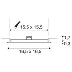 SLV SENSER 18 DL, Indoor LED Deckeneinbauleuchte eckig weiß 4000K