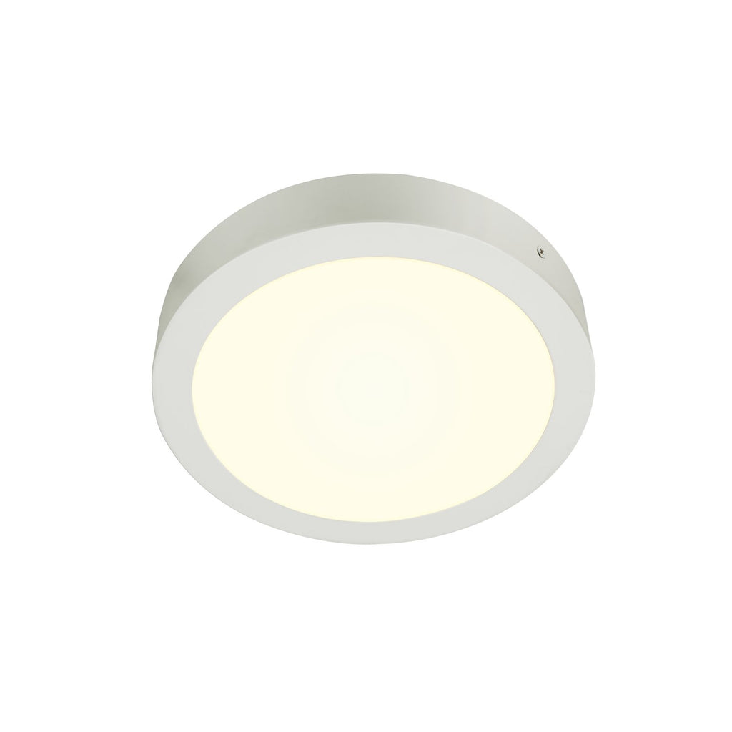 SLV SENSER 24 CW, Indoor LED Wand- und Deckenaufbauleuchte rund weiß 4000K