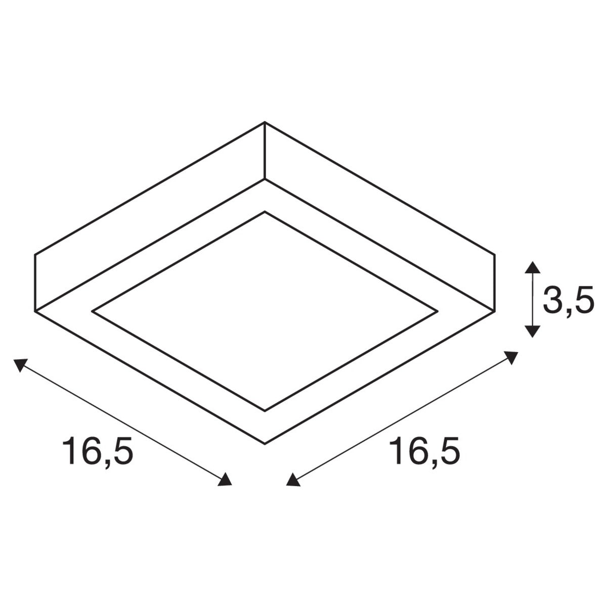 SLV SENSER 18 CW, Indoor LED Wand- und Deckenaufbauleuchte eckig weiß 4000K