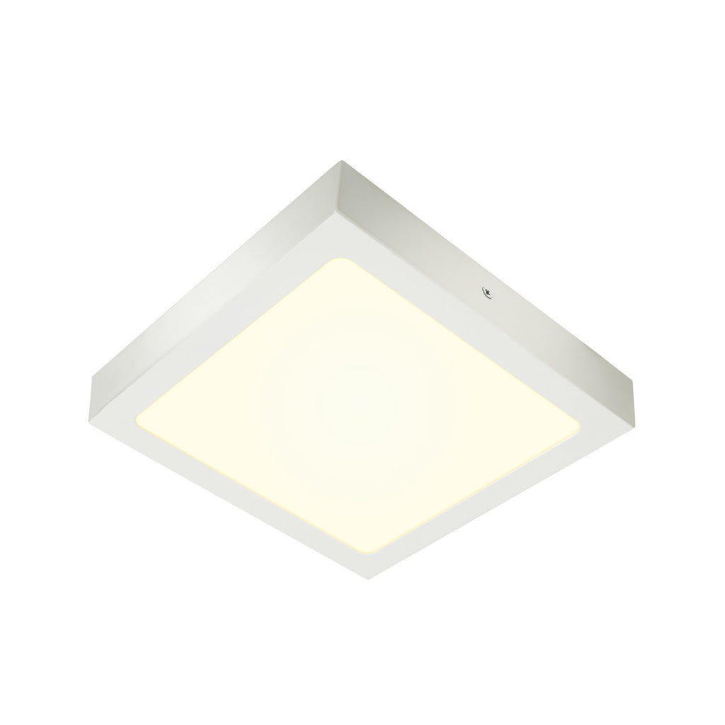 SLV SENSER 24 CW, Indoor LED Wand- und Deckenaufbauleuchte eckig weiß 4000K