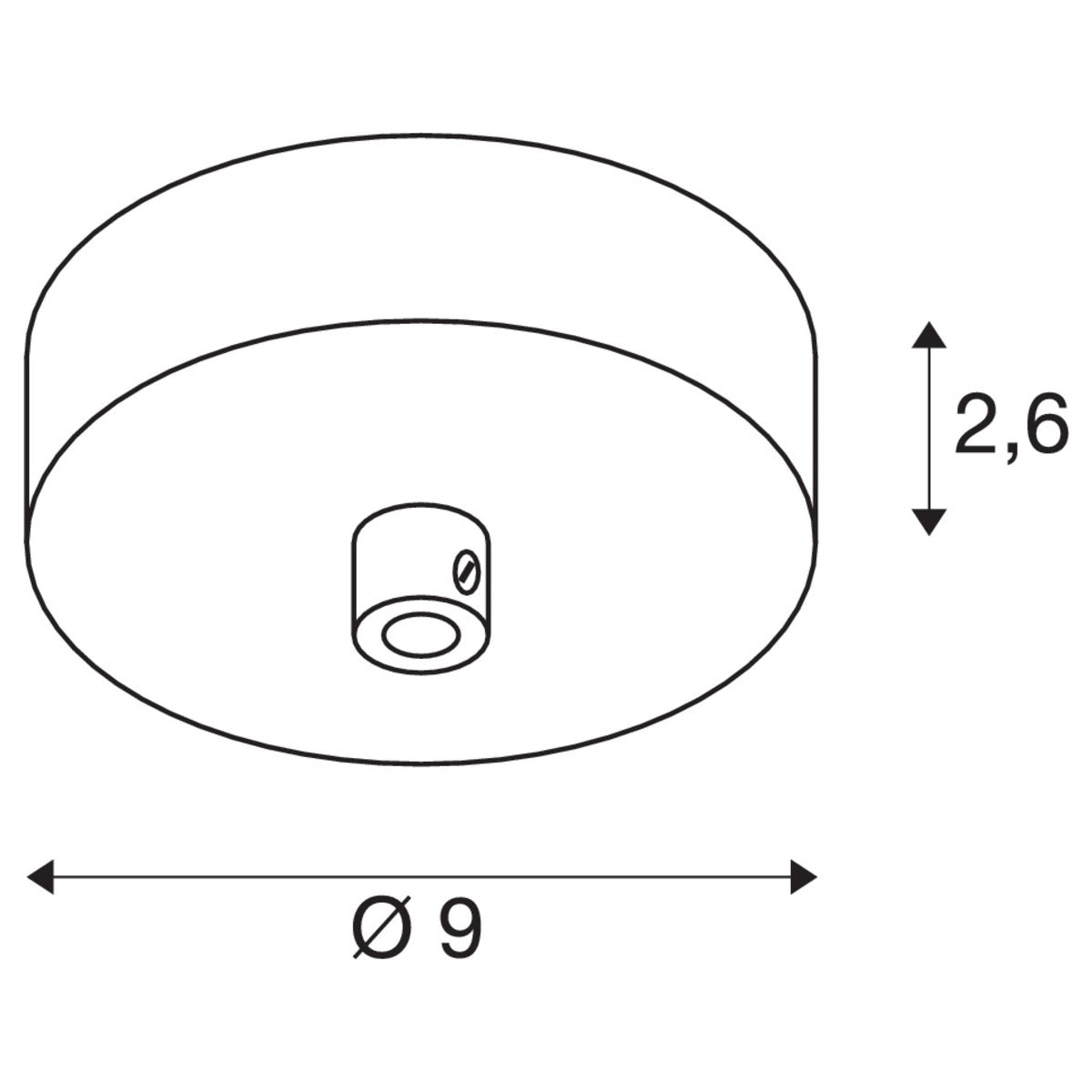 SLV FITU, Deckenrosette schwarz