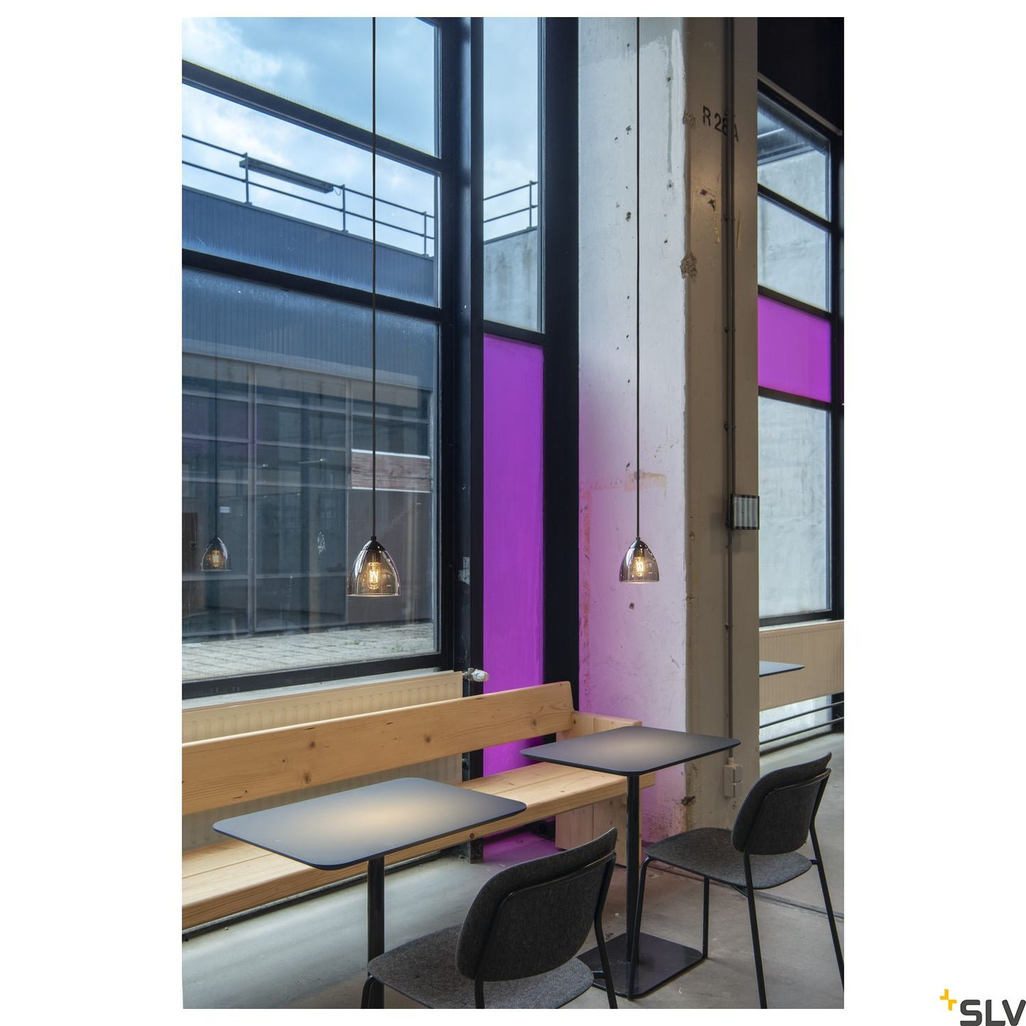 SLV PARA CONE GL GU10, Pendelleuchte schwarz / transparent