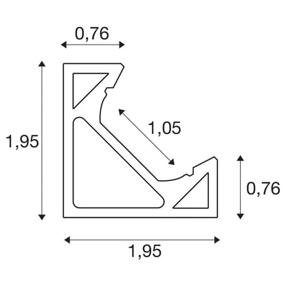 SLV GRAZIA 10 EDGE, 2m weiß