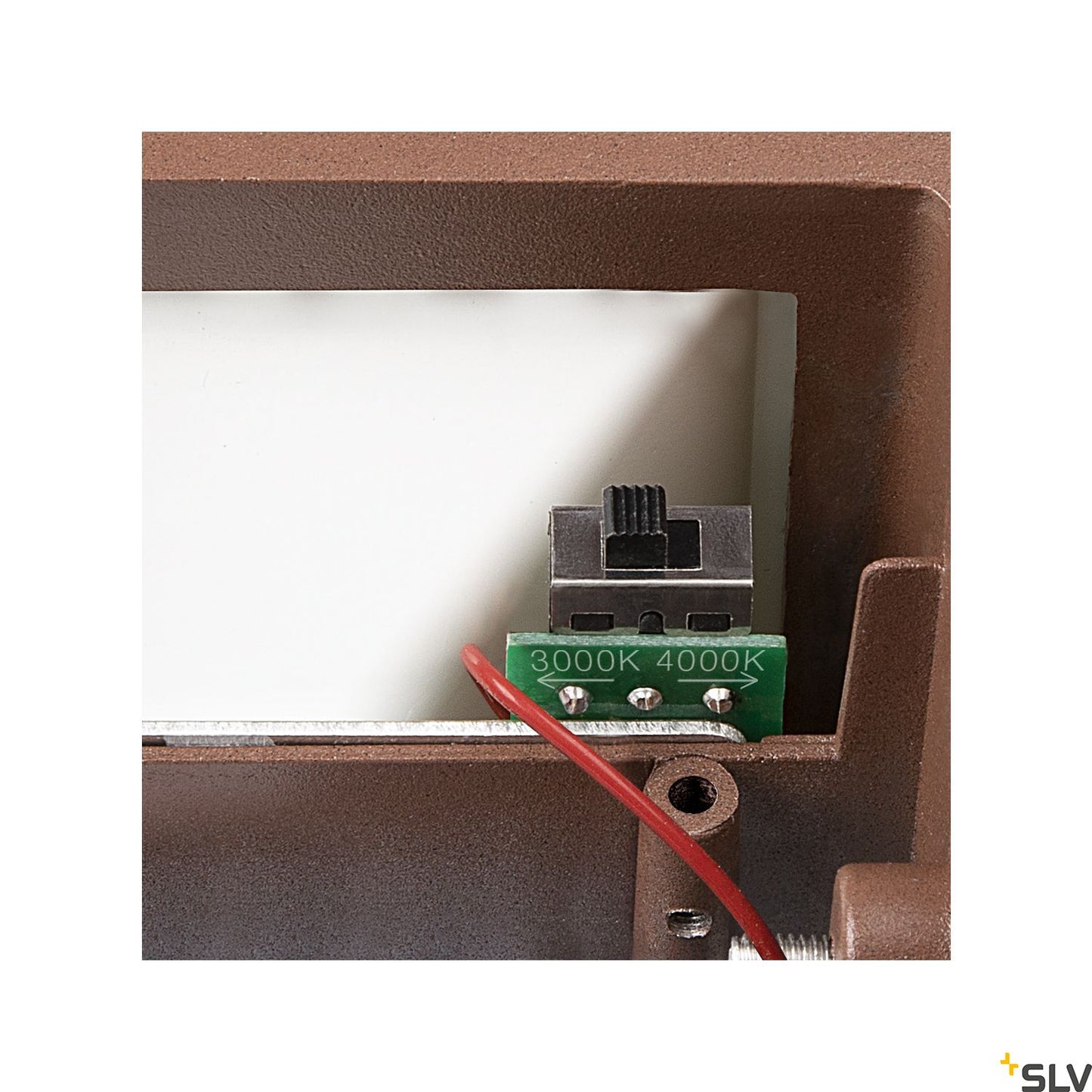 SLV SITRA S WL SINGLE, LED Outdoor Wandaufbauleuchte, rost farbend,  CCT switch 3000/4000K