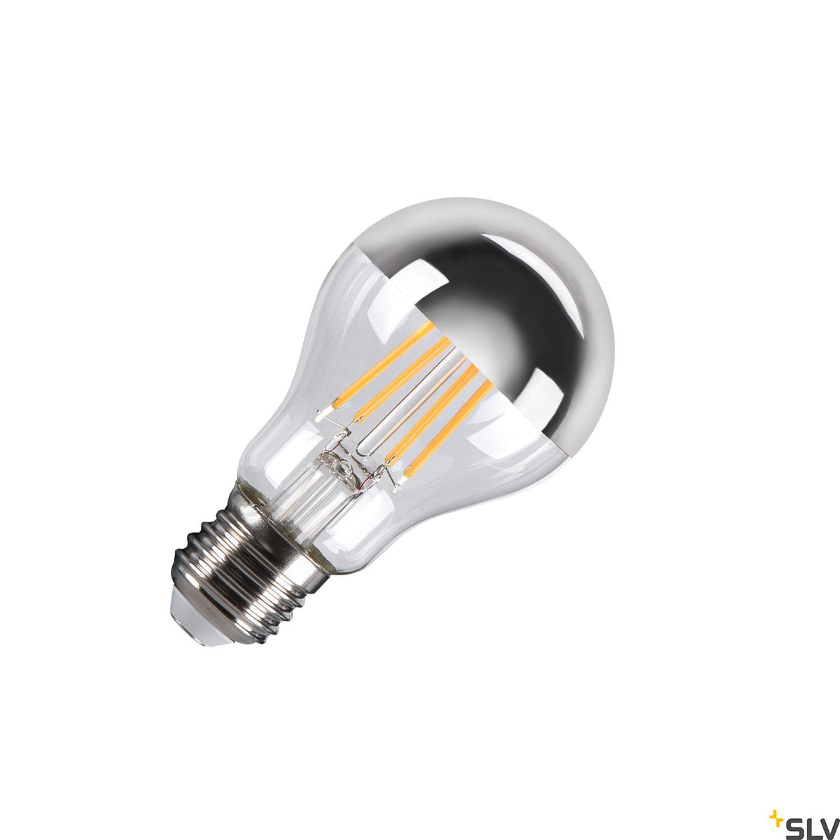 SLV A60 E27 Mirrorhead, LED Leuchtmittel chrom 7,5W 2700K CRI90 180°