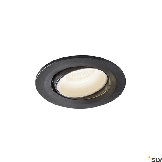 SLV NUMINOS® MOVE S, Deckeneinbauleuchte schwarz / weiß 4000K 55°