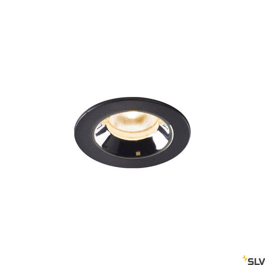 SLV NUMINOS® XS, Deckeneinbauleuchte schwarz / chrom 2700K 20°