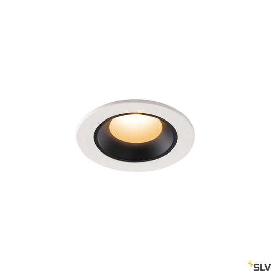 SLV NUMINOS® XS, Deckeneinbauleuchte weiß / schwarz 2700K 20°