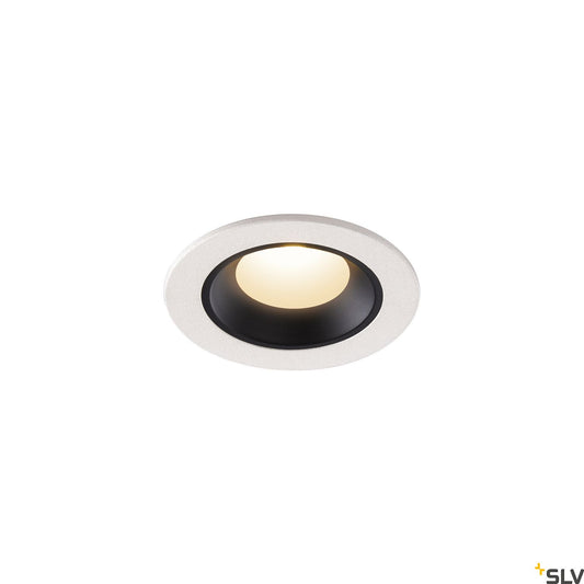 SLV NUMINOS® XS, Deckeneinbauleuchte weiß / schwarz 3000K 55°