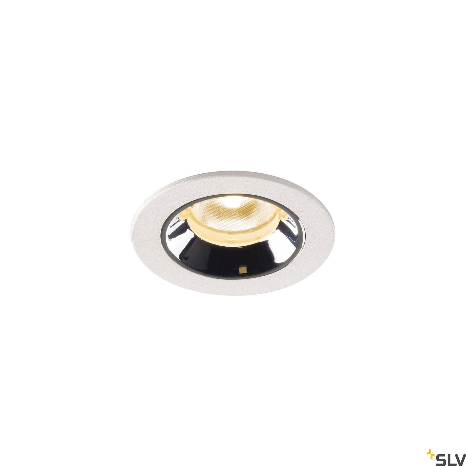 SLV NUMINOS® XS, Deckeneinbauleuchte weiß / chrom 3000K 55°