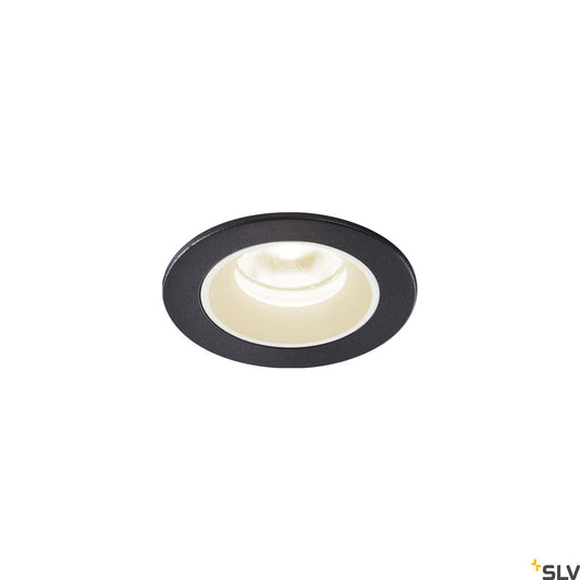 SLV NUMINOS® XS, Deckeneinbauleuchte schwarz / weiß 4000K 40°