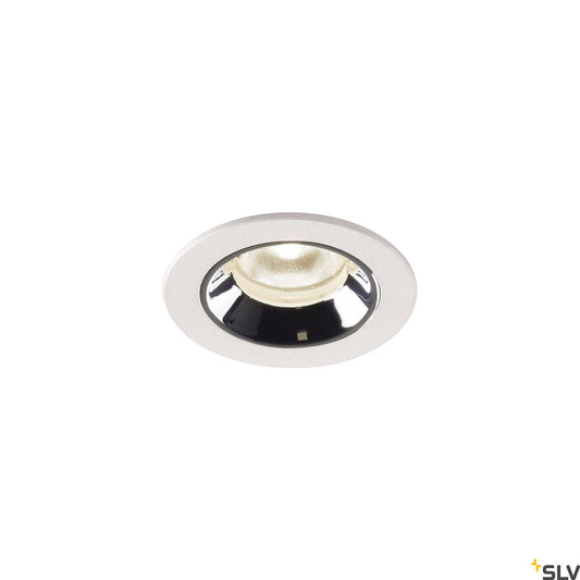 SLV NUMINOS® XS, Deckeneinbauleuchte weiß / chrom 4000K 40°