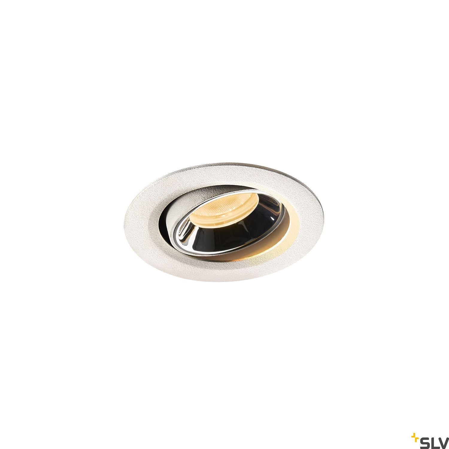 SLV NUMINOS® MOVE XS, Deckeneinbauleuchte weiß / chrom 3000K 55°