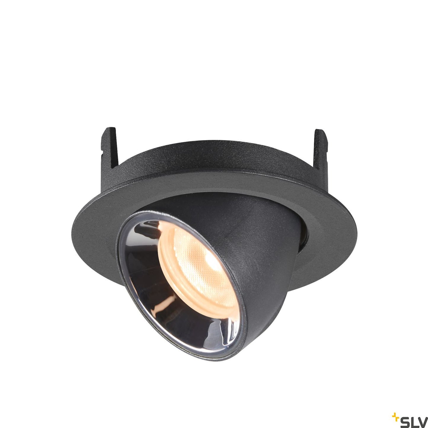 SLV NUMINOS® GIMBLE XS, Deckeneinbauleuchte schwarz / chrom 2700K 20°