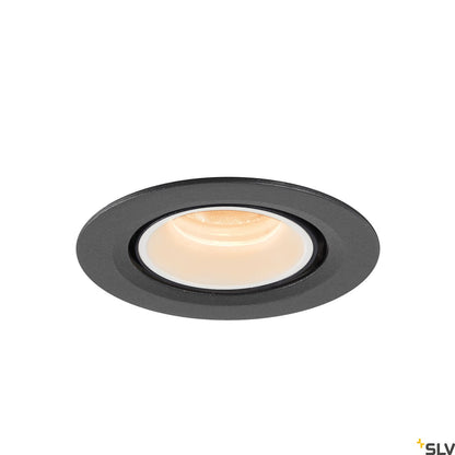 SLV NUMINOS® GIMBLE XS, Deckeneinbauleuchte schwarz / weiß 2700K 40°