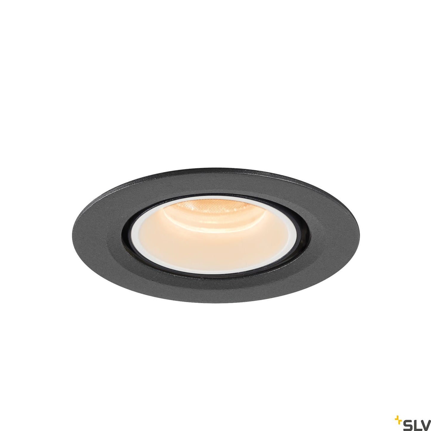 SLV NUMINOS® GIMBLE XS, Deckeneinbauleuchte schwarz / weiß 2700K 55°