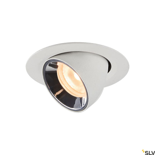 SLV NUMINOS® GIMBLE XS, Deckeneinbauleuchte weiß / chrom 2700K 20°