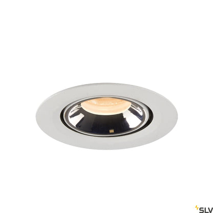 SLV NUMINOS® GIMBLE XS, Deckeneinbauleuchte weiß / chrom 2700K 20°