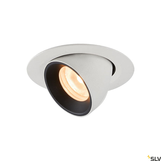 SLV NUMINOS® GIMBLE XS, Deckeneinbauleuchte weiß / schwarz 2700K 40°