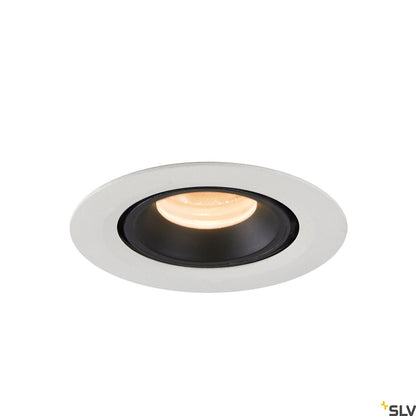 SLV NUMINOS® GIMBLE XS, Deckeneinbauleuchte weiß / schwarz 2700K 40°