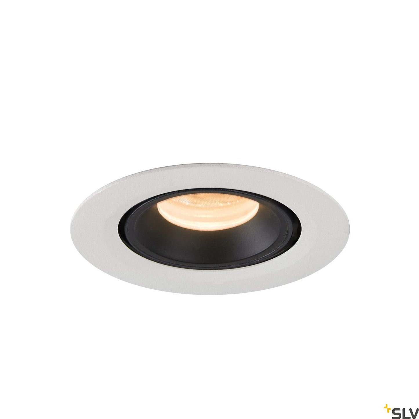 SLV NUMINOS® GIMBLE XS, Deckeneinbauleuchte weiß / schwarz 2700K 55°