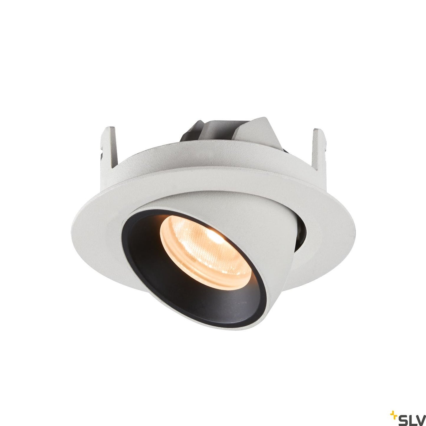 SLV NUMINOS® GIMBLE XS, Deckeneinbauleuchte weiß / schwarz 2700K 55°