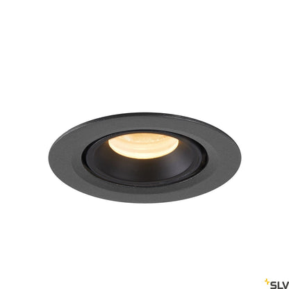 SLV NUMINOS® GIMBLE XS, Deckeneinbauleuchte schwarz 3000K 20°