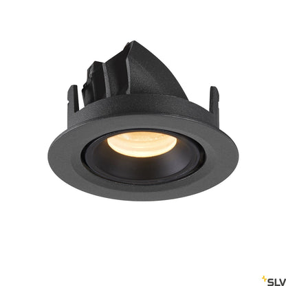 SLV NUMINOS® GIMBLE XS, Deckeneinbauleuchte schwarz 3000K 55°