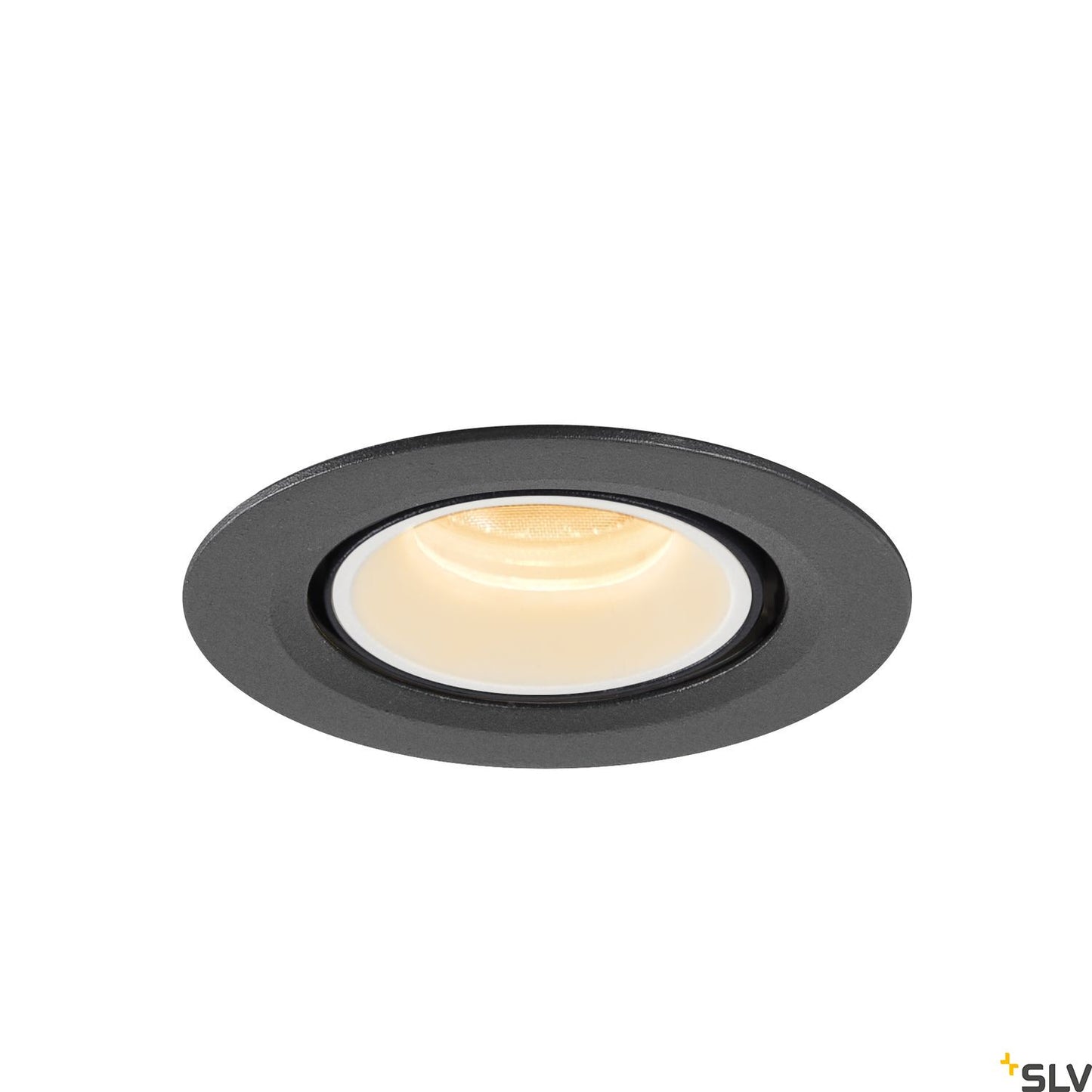 SLV NUMINOS® GIMBLE XS, Deckeneinbauleuchte schwarz / weiß 3000K 55°
