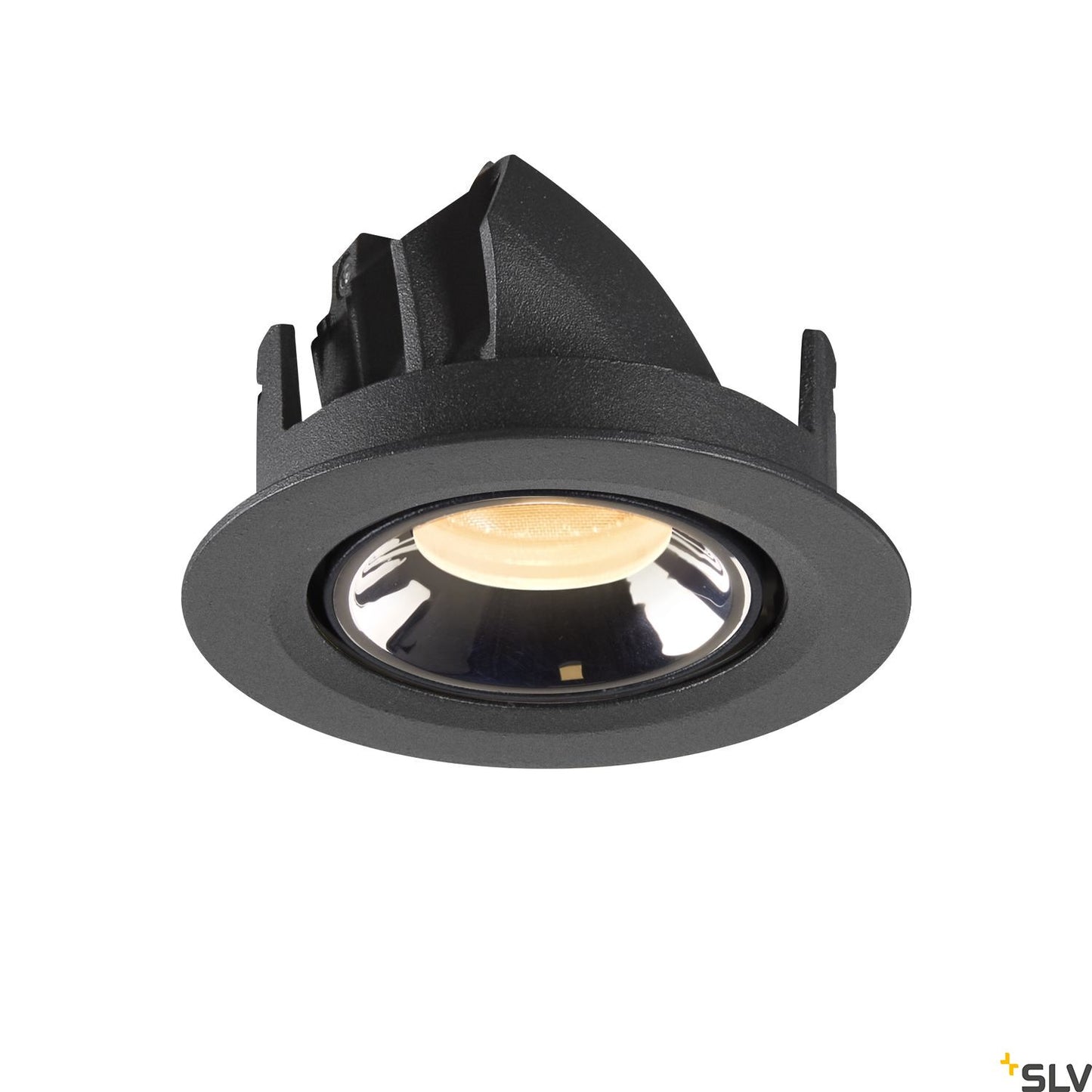 SLV NUMINOS® GIMBLE XS, Deckeneinbauleuchte schwarz / chrom 3000K 55°