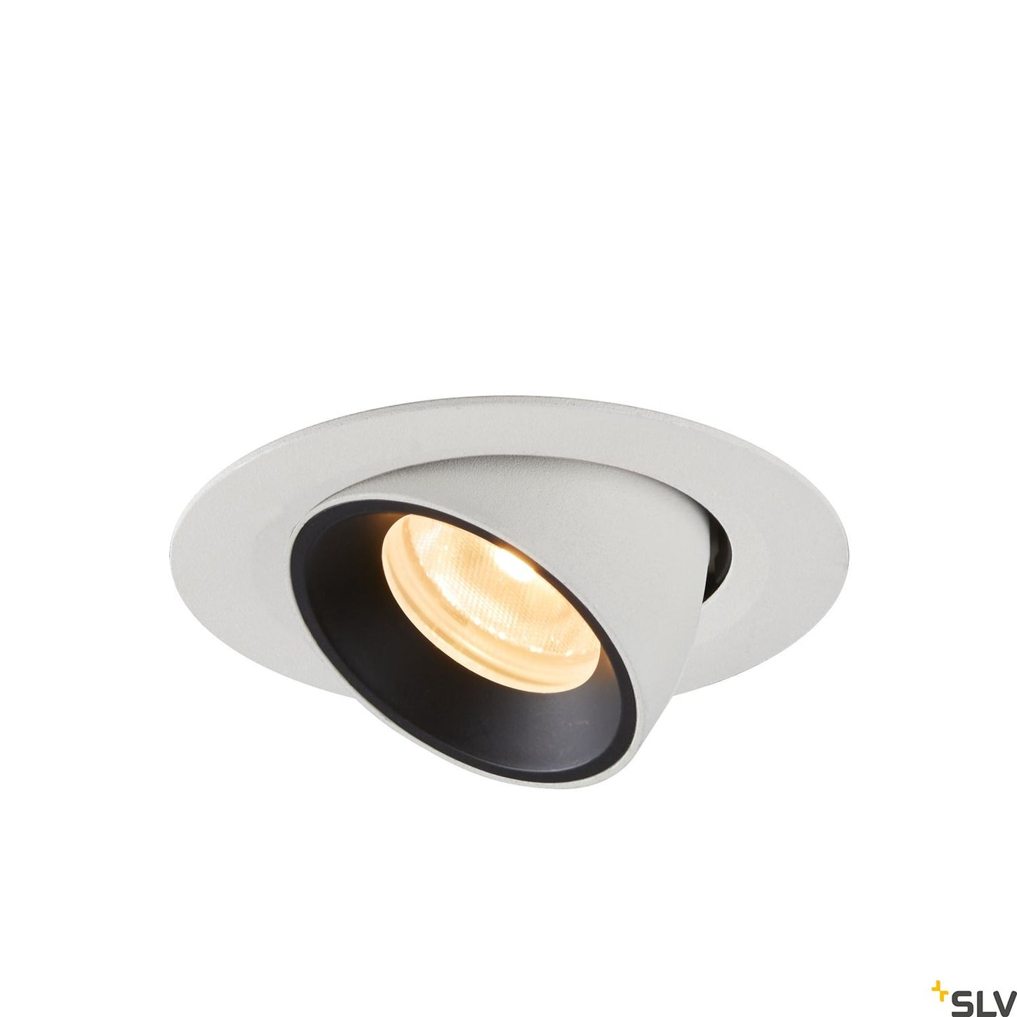 SLV NUMINOS® GIMBLE XS, Deckeneinbauleuchte weiß / schwarz 3000K 20°