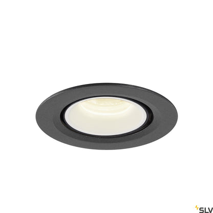 SLV NUMINOS® GIMBLE XS, Deckeneinbauleuchte schwarz / weiß 4000K 20°