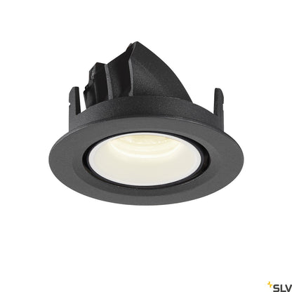 SLV NUMINOS® GIMBLE XS, Deckeneinbauleuchte schwarz / weiß 4000K 20°