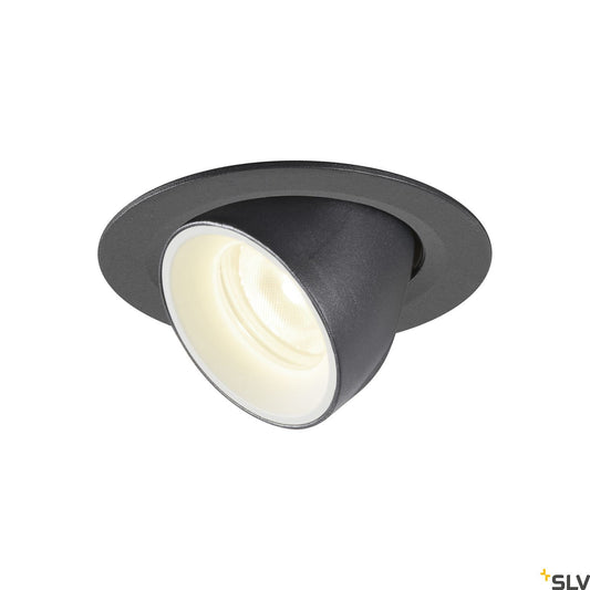 SLV NUMINOS® GIMBLE XS, Deckeneinbauleuchte schwarz / weiß 4000K 55°