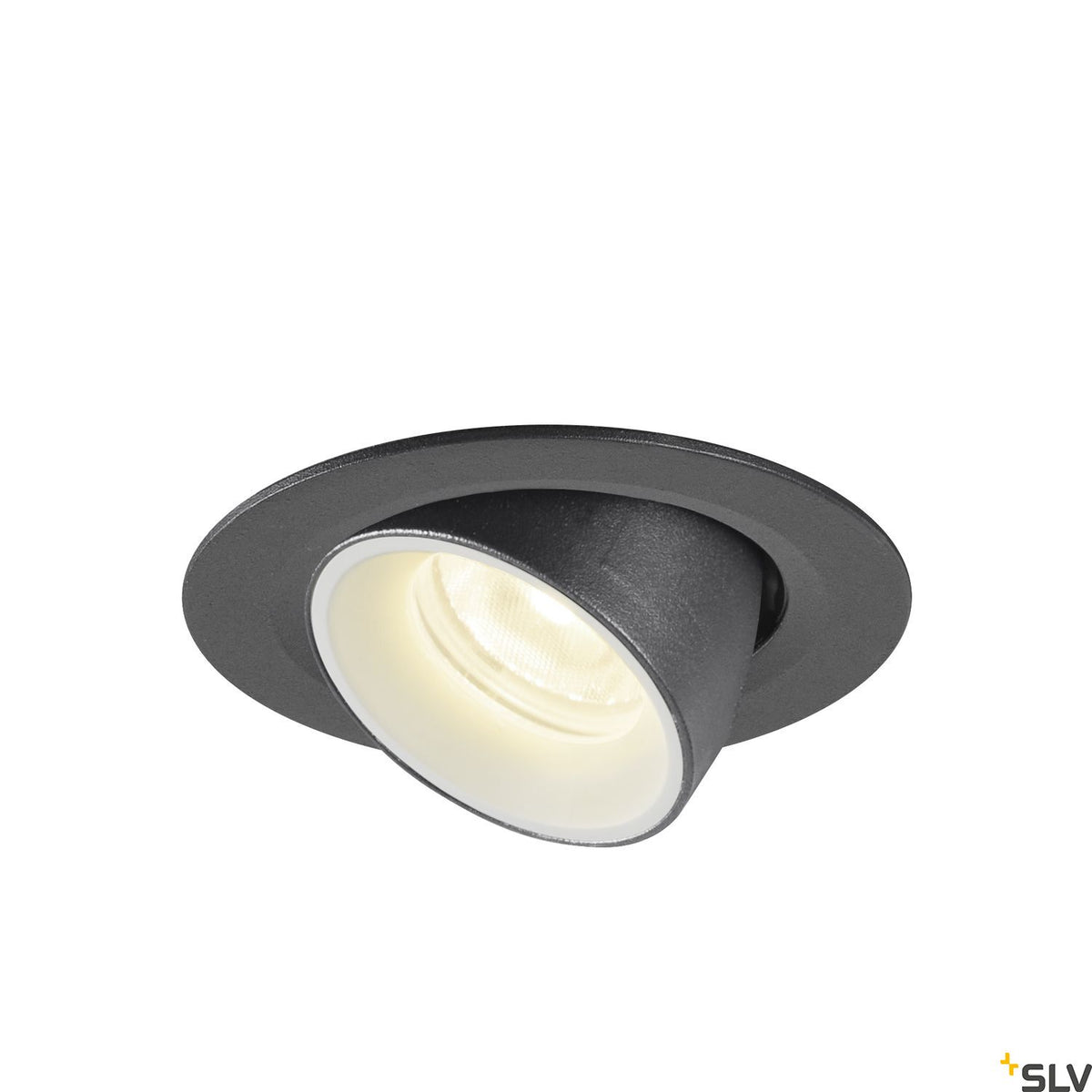 SLV NUMINOS® GIMBLE XS, Deckeneinbauleuchte schwarz / weiß 4000K 55°