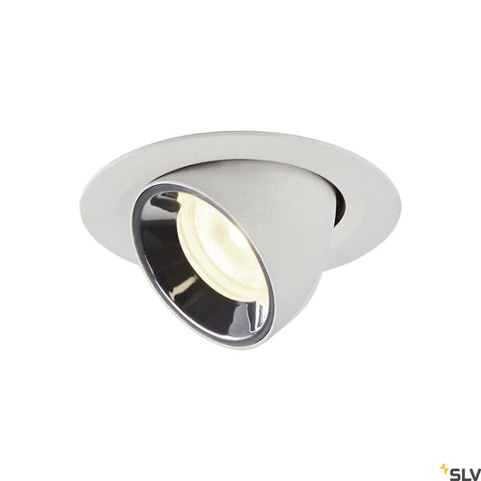 SLV NUMINOS® GIMBLE XS, Deckeneinbauleuchte weiß / chrom 4000K 55°